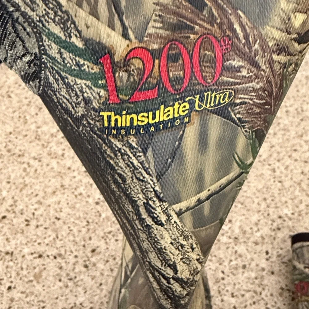 Cabelas 1200 Thinsulate Ultra Rubber Boots Camo
